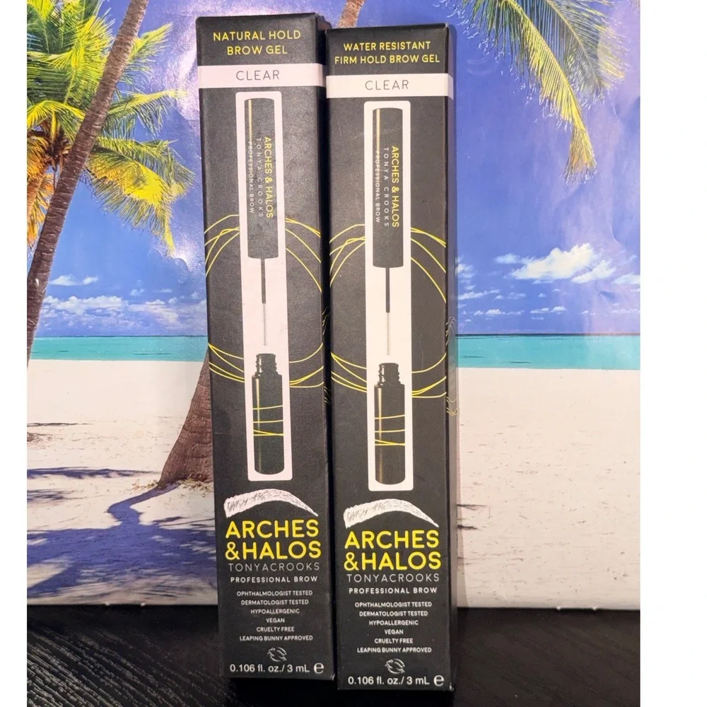 Arches & Halos Brow Gel Duo Clear Natural Hold & Water Resistant Firm Hold 3mL